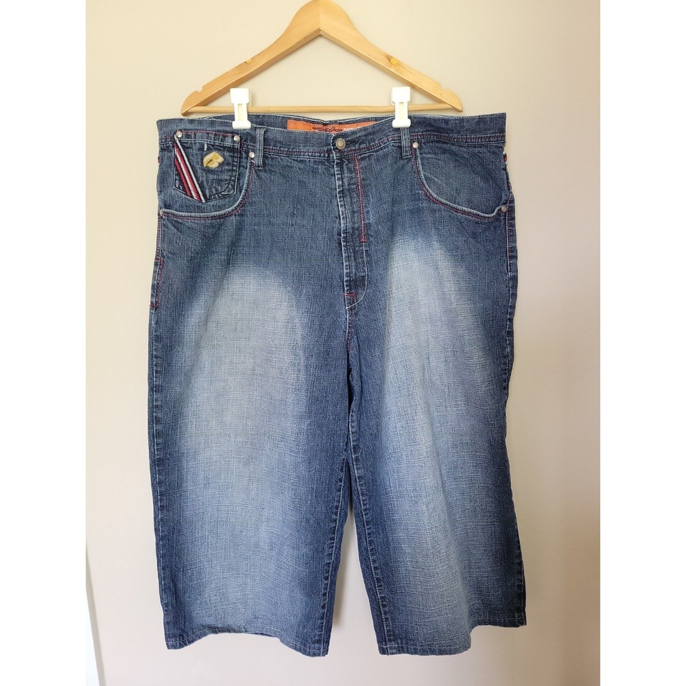 Vtg Ruff Ryders Mens Long Denim Shorts Size 44 Shorts Jorts Y2K Hip Hop Baggy